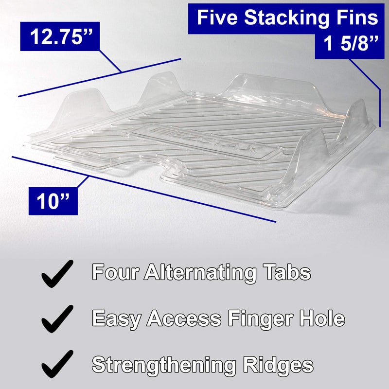 EZSTAX File Organizers - Letter Size, Stackable Trays for Desk - for Office Files, Mail, Documents - 48 Pack - Image 4